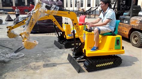 mini excavator ride on|real excavator for kids.